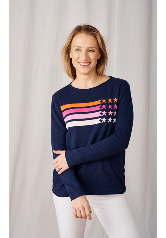 Phoebe Stars & Stripes Cotton Jumper