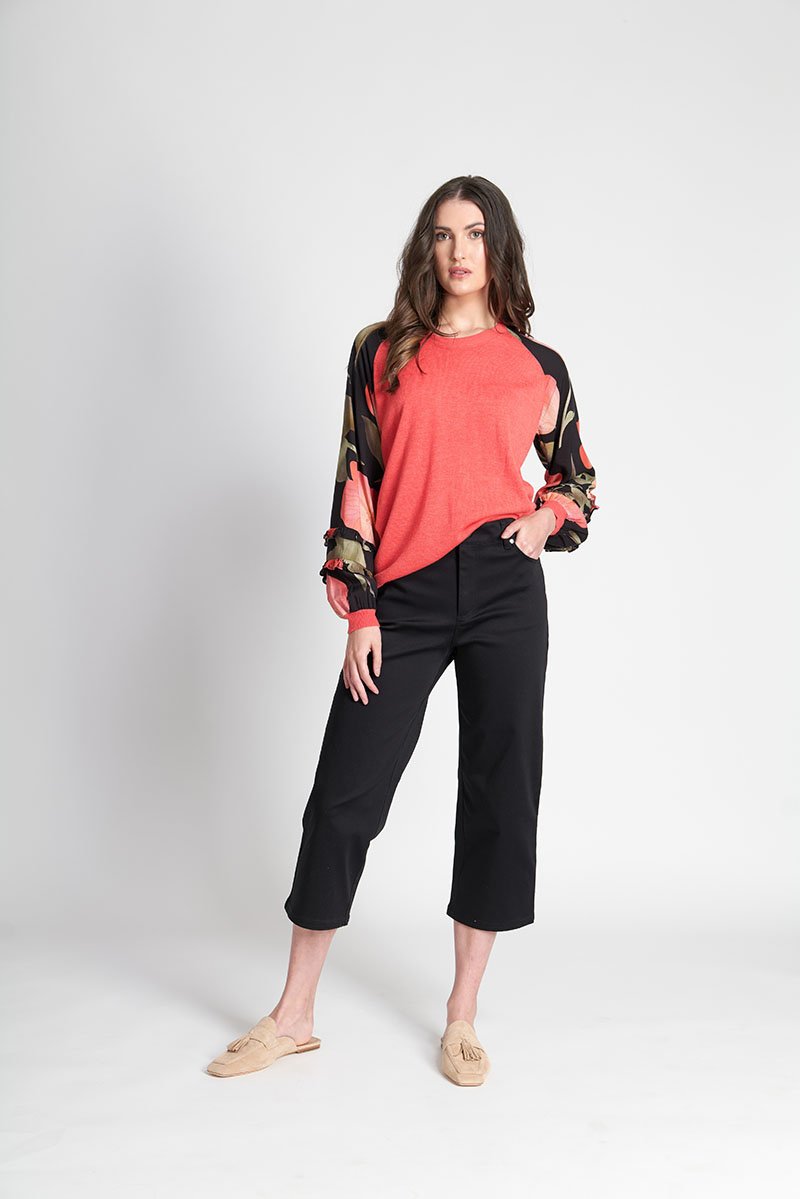 Ruffle Sleeve Detail Women's Top - Memo Clothing | Buy Memo Clothing ...