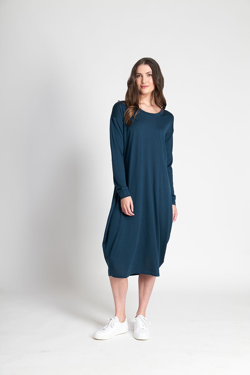 Asymmetric Panel Cocoon Dress - Foil Merino Clothing | Buy Foil Merino ...