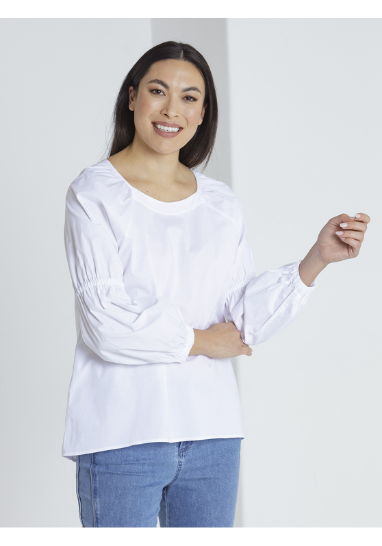 Gathered Sleeve Women's Top