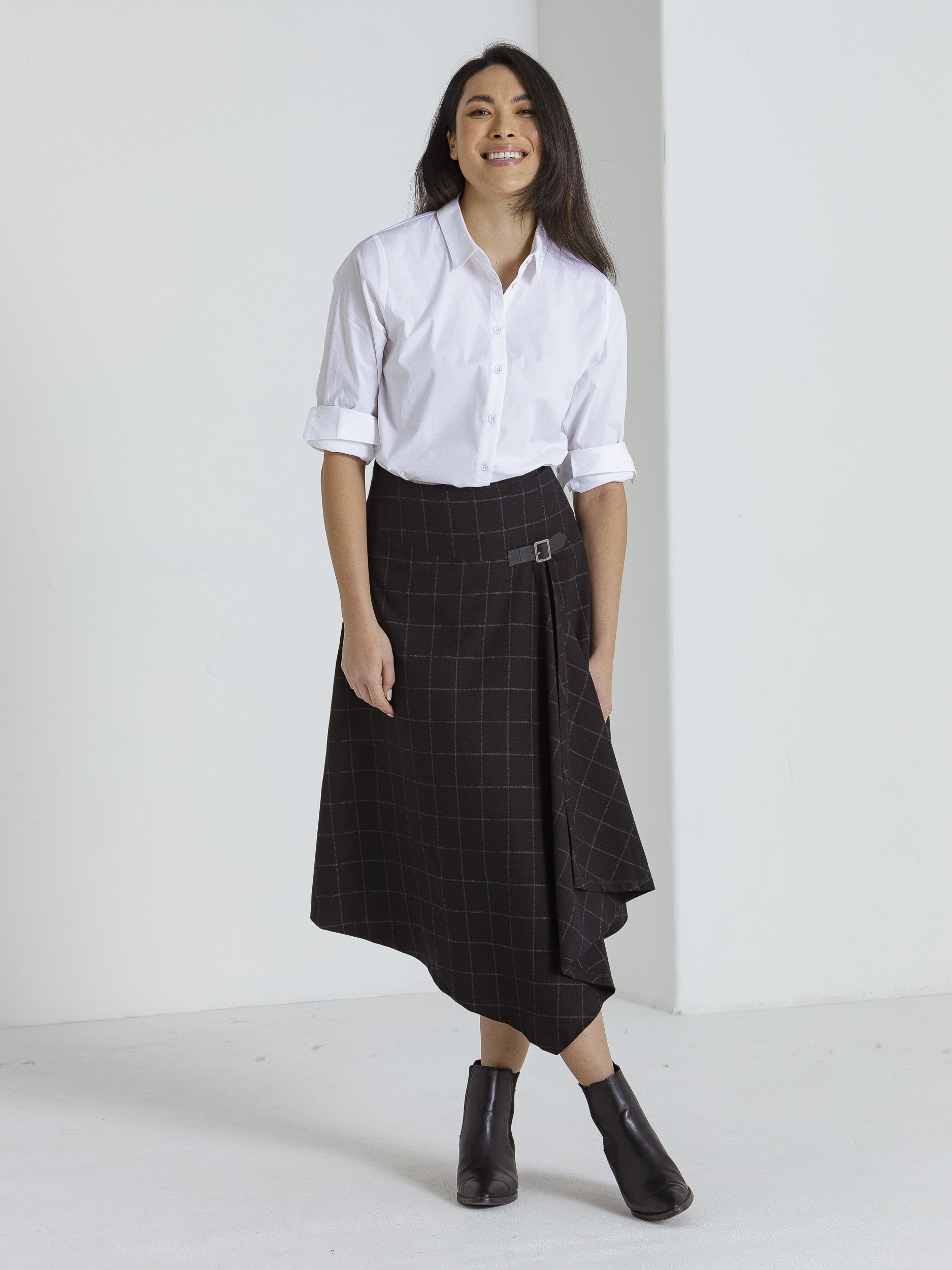 Checkered skirt outlet online