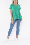 V Neck Tiered Tee