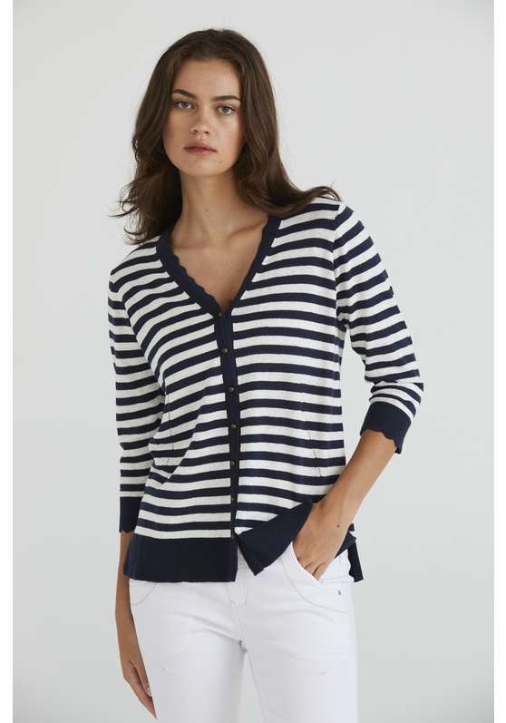 Shell Stripe Women's Cardigan