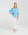 Floral Pintuck Sleeve Top