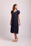 Tiered V Neck Dress