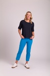 Wide Neck Elbow Slv Top