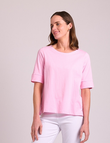 Wide Neck Elbow Slv Top